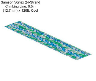 Samson Vortex 24-Strand Climbing Line, 0.5in (12.7mm) x 120ft, Cool