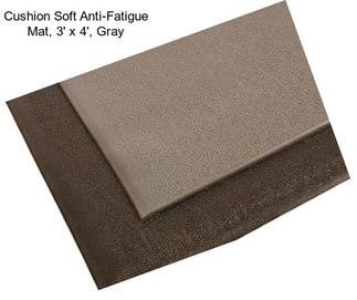 Cushion Soft Anti-Fatigue Mat, 3\' x 4\', Gray