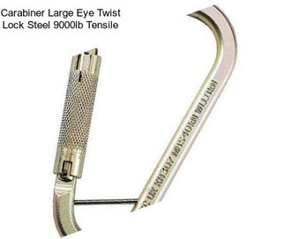 Carabiner Large Eye Twist Lock Steel 9000lb Tensile