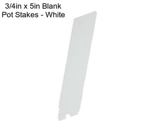 3/4in x 5in Blank Pot Stakes - White