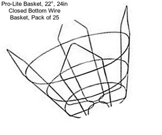 Pro-Lite Basket, 22°, 24in Closed Bottom Wire Basket, Pack of 25