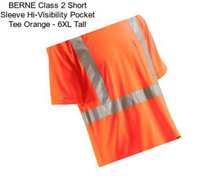 BERNE Class 2 Short Sleeve Hi-Visibility Pocket Tee Orange - 6XL Tall