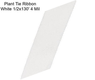Plant Tie Ribbon White 1/2\