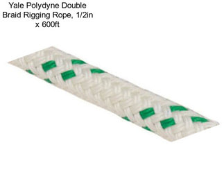 Yale Polydyne Double Braid Rigging Rope, 1/2in x 600ft