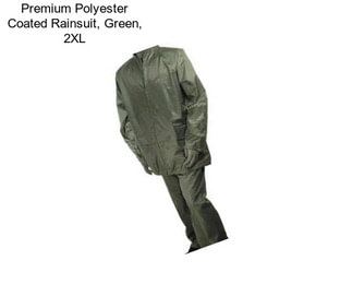 Premium Polyester Coated Rainsuit, Green, 2XL