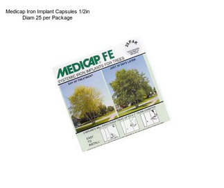 Medicap Iron Implant Capsules 1/2in Diam 25 per Package