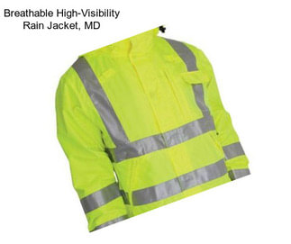 Breathable High-Visibility Rain Jacket, MD