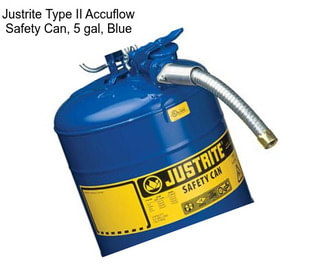 Justrite Type II Accuflow Safety Can, 5 gal, Blue