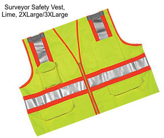 Surveyor Safety Vest, Lime, 2XLarge/3XLarge