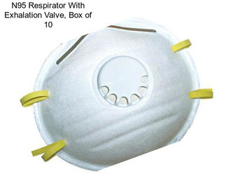 N95 Respirator With Exhalation Valve, Box of 10