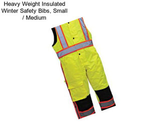 Heavy Weight Insulated Winter Safety Bibs, Small / Medium