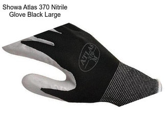 Showa Atlas 370 Nitrile Glove Black Large