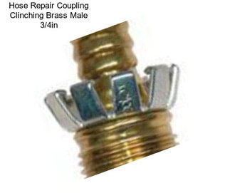 Hose Repair Coupling Clinching Brass Male 3/4in