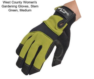 West County Women\'s Gardening Gloves, Stem Green, Medium