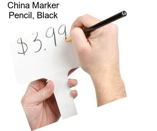 China Marker Pencil, Black