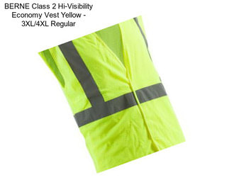 BERNE Class 2 Hi-Visibility Economy Vest Yellow - 3XL/4XL Regular