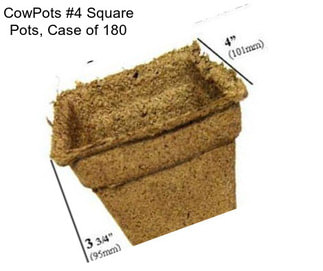 CowPots #4 Square Pots, Case of 180