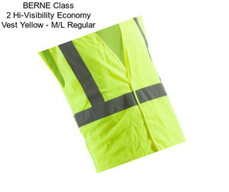 BERNE Class 2 Hi-Visibility Economy Vest Yellow - M/L Regular