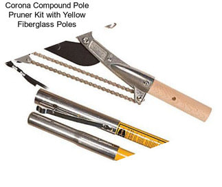 Corona Compound Pole Pruner Kit with Yellow Fiberglass Poles