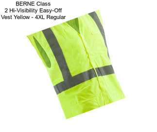 BERNE Class 2 Hi-Visibility Easy-Off Vest Yellow - 4XL Regular