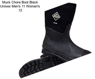 Muck Chore Boot Black Unisex Men\'s 11 Women\'s 12