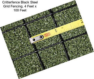 Critterfence Black Steel Grid Fencing, 4 Feet x 100 Feet