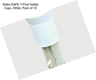 Stake-SAFE T-Post Safety Caps, White, Pack of 10