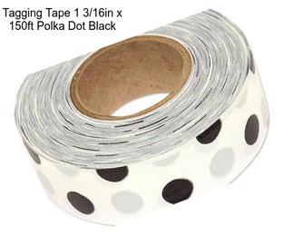 Tagging Tape 1 3/16in x 150ft Polka Dot Black