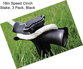 18in Speed Cinch Stake, 3 Pack, Black