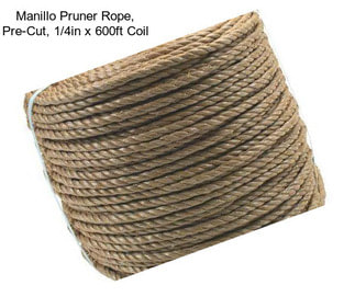 Manillo Pruner Rope, Pre-Cut, 1/4in x 600ft Coil