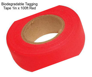 Biodegradable Tagging Tape 1in x 100ft Red