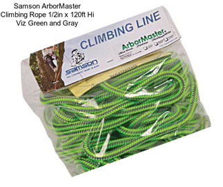 Samson ArborMaster Climbing Rope 1/2in x 120ft Hi Viz Green and Gray