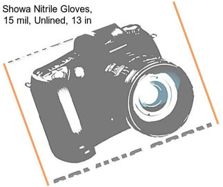 Showa Nitrile Gloves, 15 mil, Unlined, 13 in