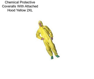 Chemical Protective Coveralls With Attached Hood Yellow 2XL