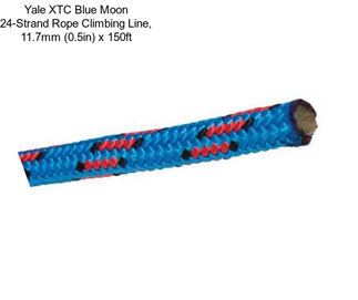 Yale XTC Blue Moon 24-Strand Rope Climbing Line, 11.7mm (0.5in) x 150ft