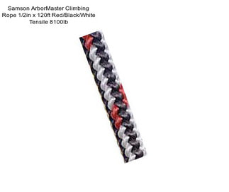 Samson ArborMaster Climbing Rope 1/2in x 120ft Red/Black/White Tensile 8100lb