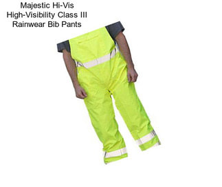 Majestic Hi-Vis High-Visibility Class III Rainwear Bib Pants