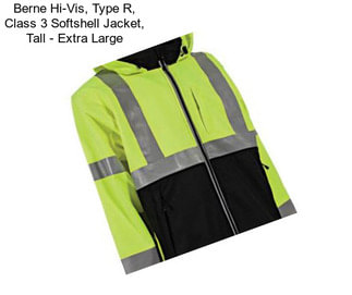 Berne Hi-Vis, Type R, Class 3 Softshell Jacket, Tall - Extra Large