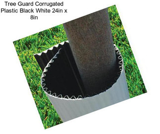 Tree Guard Corrugated Plastic Black White 24in x 8in