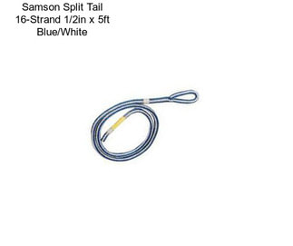 Samson Split Tail 16-Strand 1/2in x 5ft Blue/White