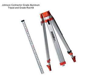 Johnson Contractor Grade Aluminum Tripod and Grade Rod Kit