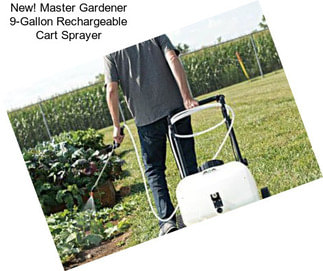 New! Master Gardener 9-Gallon Rechargeable Cart Sprayer