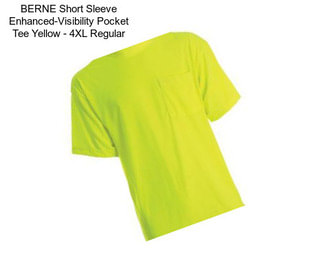 BERNE Short Sleeve Enhanced-Visibility Pocket Tee Yellow - 4XL Regular