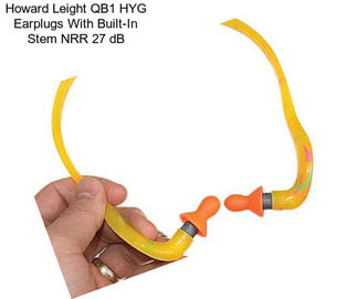 Howard Leight QB1 HYG Earplugs With Built-In Stem NRR 27 dB