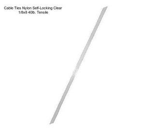 Cable Ties Nylon Self-Locking Clear 1/8\