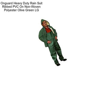 Onguard Heavy Duty Rain Suit Ribbed PVC On Non-Woven Polyester Olive Green LG