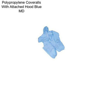 Polypropylene Coveralls With Attached Hood Blue MD