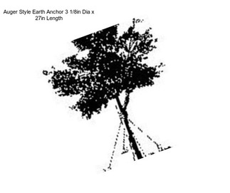 Auger Style Earth Anchor 3 1/8in Dia x 27in Length