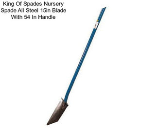 King Of Spades Nursery Spade All Steel 15in Blade With 54 In Handle