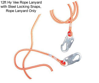 12ft Hy Vee Rope Lanyard with Steel Locking Snaps, Rope Lanyard Only